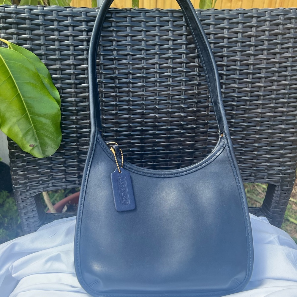 Vintage Coach Blue Ergo Mini Zip 1997 9020